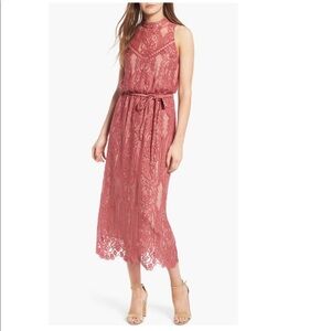 WAYF Portrait Lace Midi Dress